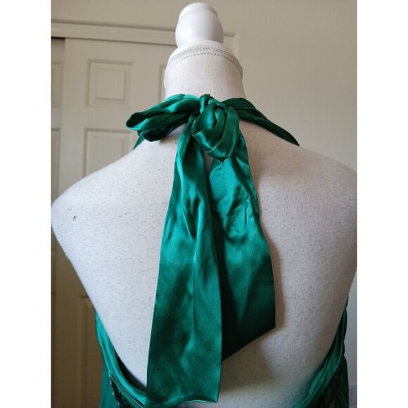 Adrianna Papell Boutique Dress 14 Elegant Halter  Beaded Evening Coctail Party - Picture 7 of 16